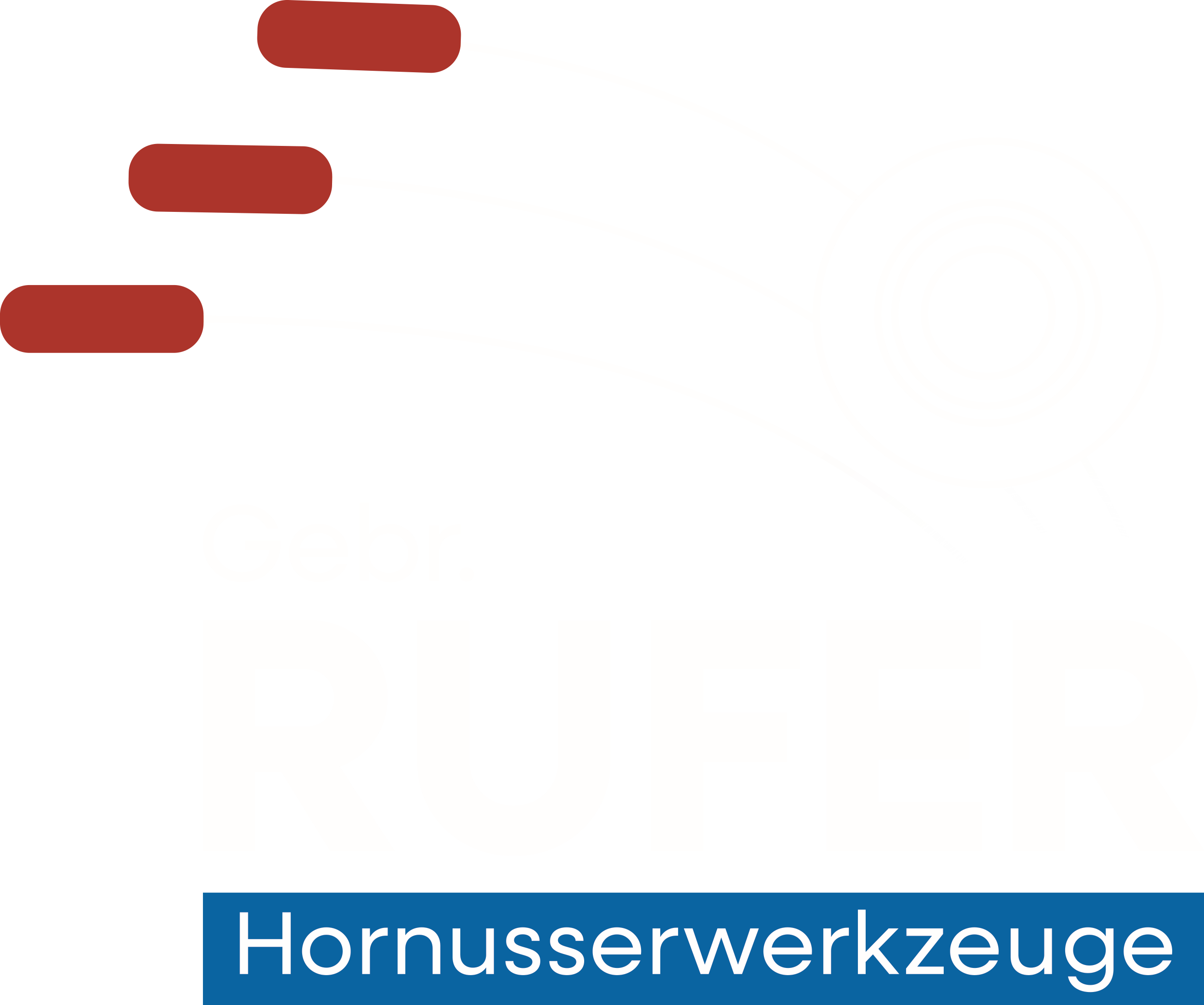 Logo Gebr. Rufer Hornusserwerkzeuge negativ